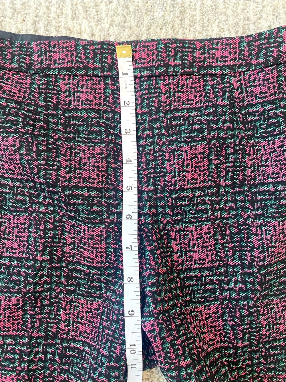 Prada Black & Pink Plaid Straight-Leg Pants Italian Made Designer Rare Size 4/6 - Picture 7 of 9